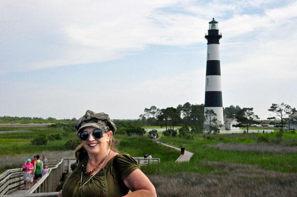 Karen Duquette and the Bodie Island Light Station